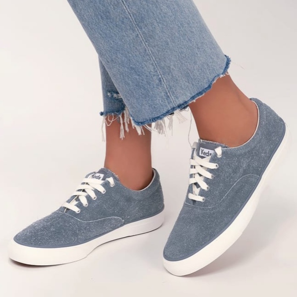 Keds Anchor Hairy Blue Suede Sneaker